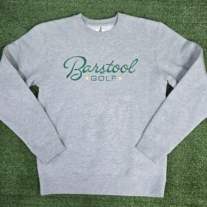 Barstool Sports Barstool Golf Casual Crew Neck Mens Size Small Sweatshirt Grey